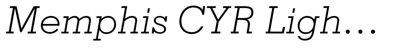 Memphis CYR Light Italic
